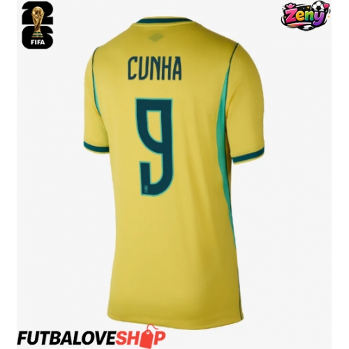 Dres Brazília Matheus Cunha #9 Domáci pre Ženy MS 2026 Krátky Rukáv